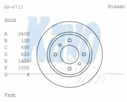 BR-6713 KAVO PARTS Тормозной диск (фото 2)