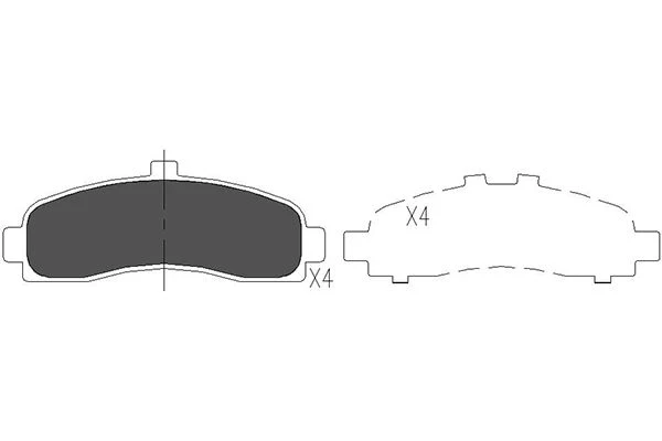 KBP-6505 KAVO PARTS Комплект тормозных колодок, дисковый тормоз (фото 2)