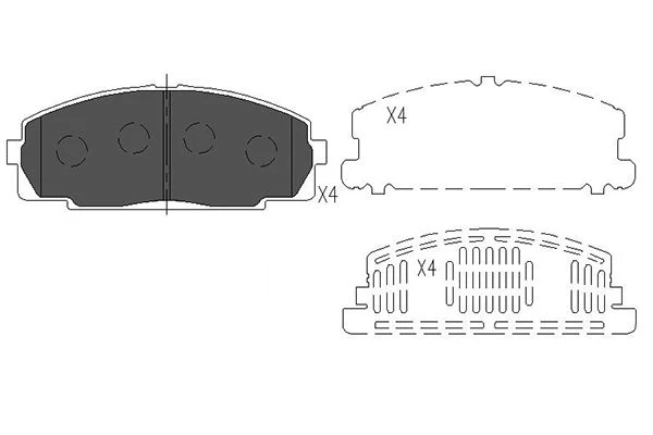 KBP-9002 KAVO PARTS Комплект тормозных колодок, дисковый тормоз (фото 5)