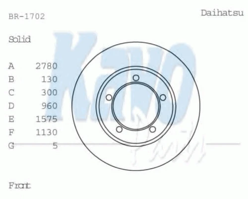 BR-1702 KAVO PARTS Тормозной диск (фото 2)