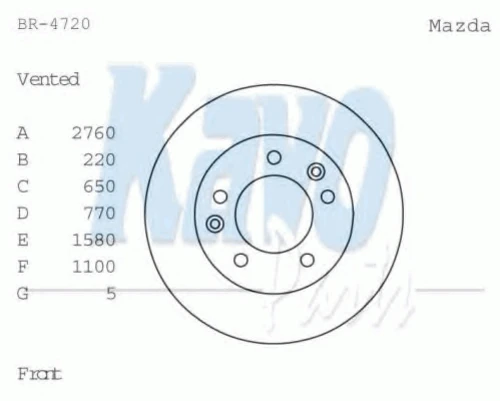 BR-4720 KAVO PARTS Тормозной диск (фото 1)