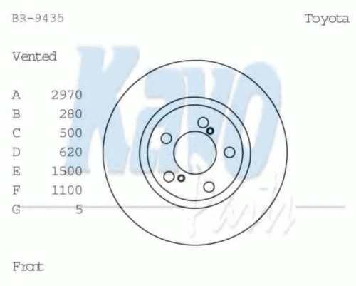 BR-9435 KAVO PARTS Тормозной диск (фото 2)