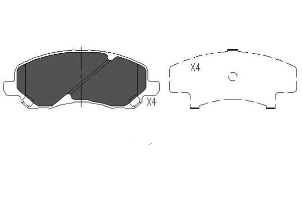 KBP-5516 KAVO PARTS Комплект тормозных колодок, дисковый тормоз (фото 3)