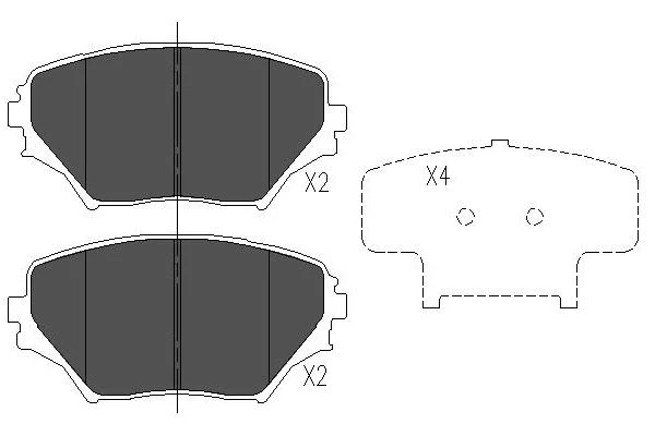 KBP-9011 KAVO PARTS Комплект тормозных колодок, дисковый тормоз (фото 5)