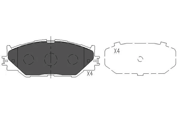 KBP-9094 KAVO PARTS Комплект тормозных колодок, дисковый тормоз (фото 2)