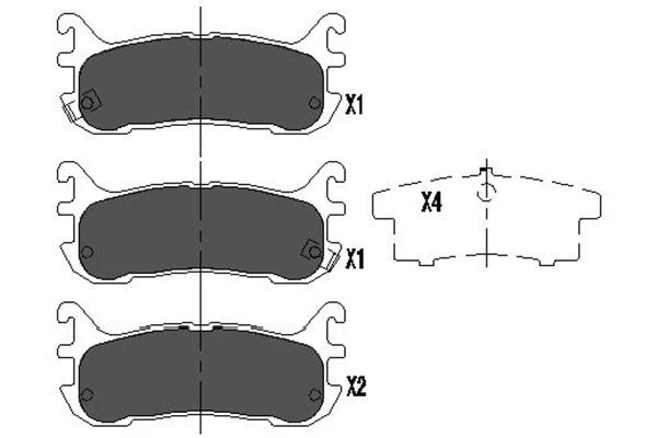 KBP-4539 KAVO PARTS Комплект тормозных колодок, дисковый тормоз (фото 1)