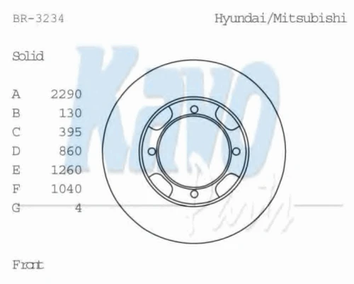 BR-3234 KAVO PARTS Тормозной диск (фото 1)