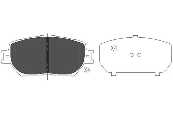 KBP-9070 KAVO PARTS Комплект тормозных колодок, дисковый тормоз (фото 4)