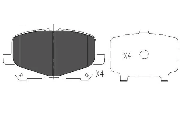 KBP-9076 KAVO PARTS Комплект тормозных колодок, дисковый тормоз (фото 5)