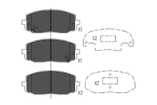 KBP-4006 KAVO PARTS Комплект тормозных колодок, дисковый тормоз (фото 5)