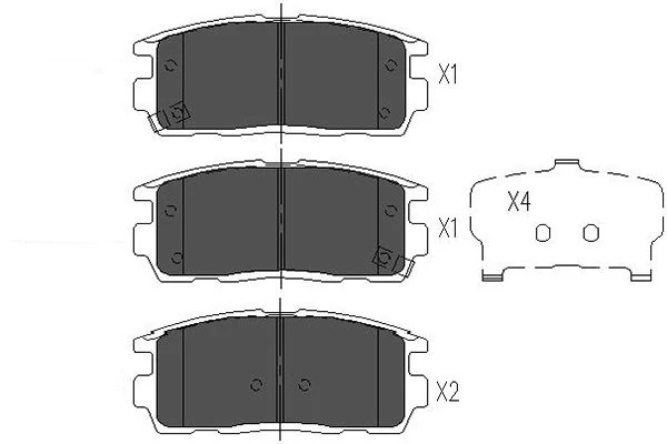 KBP-1010 KAVO PARTS Комплект тормозных колодок, дисковый тормоз (фото 5)