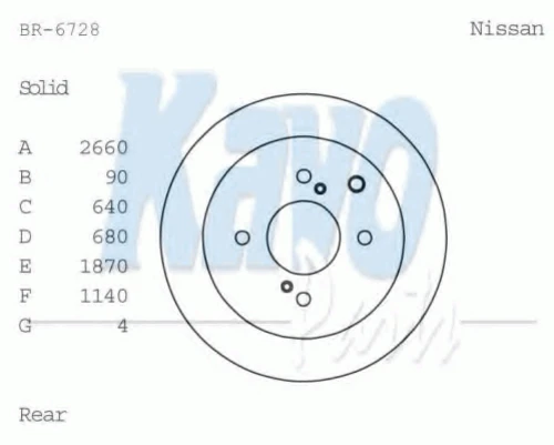 BR-6728 KAVO PARTS Тормозной диск (фото 2)