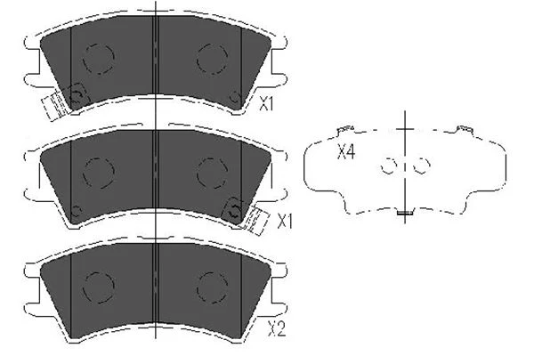 KBP-3004 KAVO PARTS Комплект тормозных колодок, дисковый тормоз (фото 9)