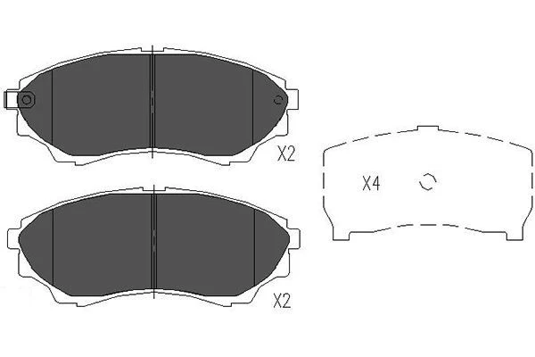 KBP-4514 KAVO PARTS Комплект тормозных колодок, дисковый тормоз (фото 4)