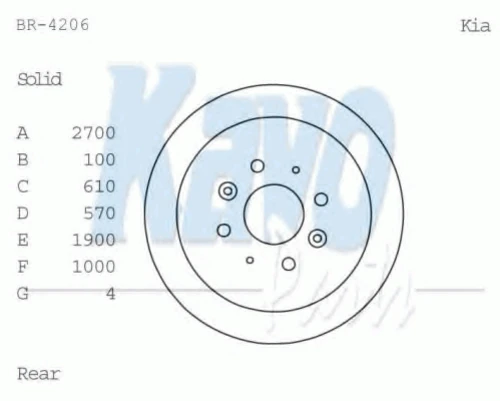BR-4206 KAVO PARTS Тормозной диск (фото 2)