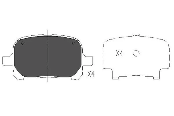 KBP-9051 KAVO PARTS Комплект тормозных колодок, дисковый тормоз (фото 5)