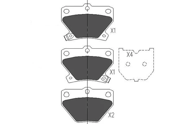 KBP-9013 KAVO PARTS Комплект тормозных колодок, дисковый тормоз (фото 9)