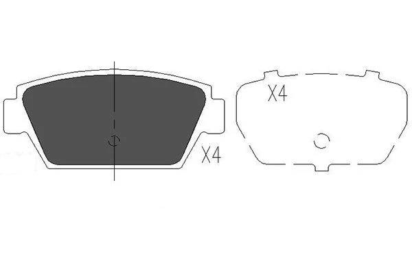 KBP-3010 KAVO PARTS Комплект тормозных колодок, дисковый тормоз (фото 5)