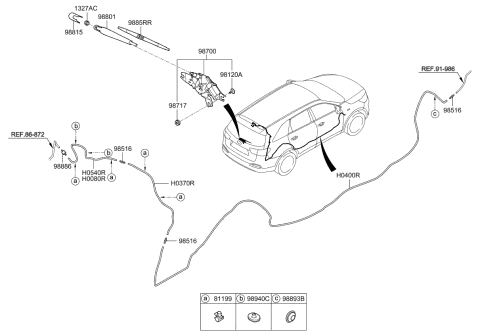 988501Y000 HYUNDAI/KIA/MOBIS Щетка стеклоочистителя задняя KIA / Hyundai 98850-1Y000 (фото 6)