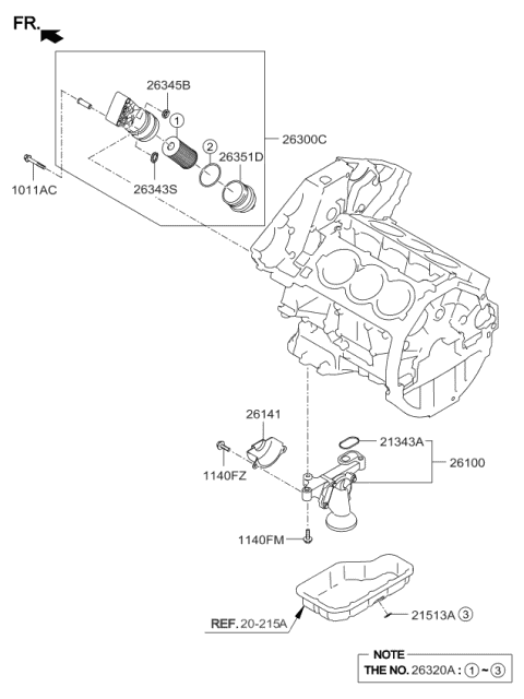 26320-3C30A HYUNDAI/KIA/MOBIS Фильтр масляный 26320-3c30a (фото 11)