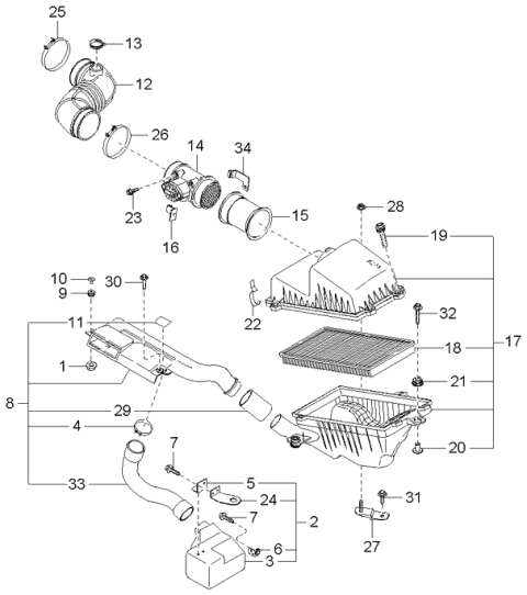 0K2A513Z40A HYUNDAI/KIA/MOBIS Фильтр воздушный 0k2a513z40a (фото 4)