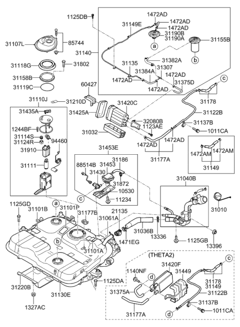 319102H000 HYUNDAI/KIA/MOBIS Топливный фильтр 319102h000 (фото 9)