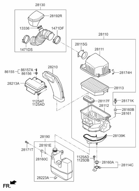 28110-2S100 HYUNDAI/KIA/MOBIS Фильтр воздушный 28110-2s100 (фото 4)