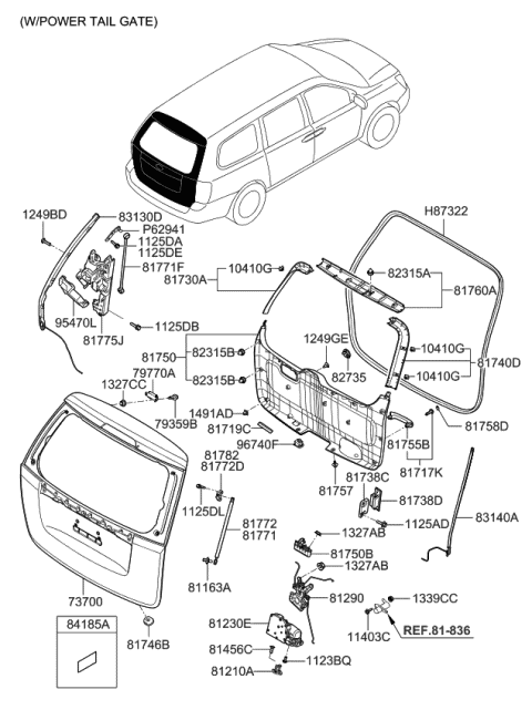 817714D000 HYUNDAI/KIA/MOBIS Пневматическая амортизационная стойка багажной двери для легковых авто (фото 6)