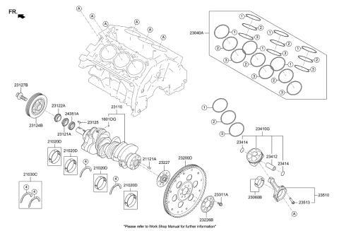 234102C510 HYUNDAI/KIA/MOBIS Piston & pin & snap ring assy (фото 2)