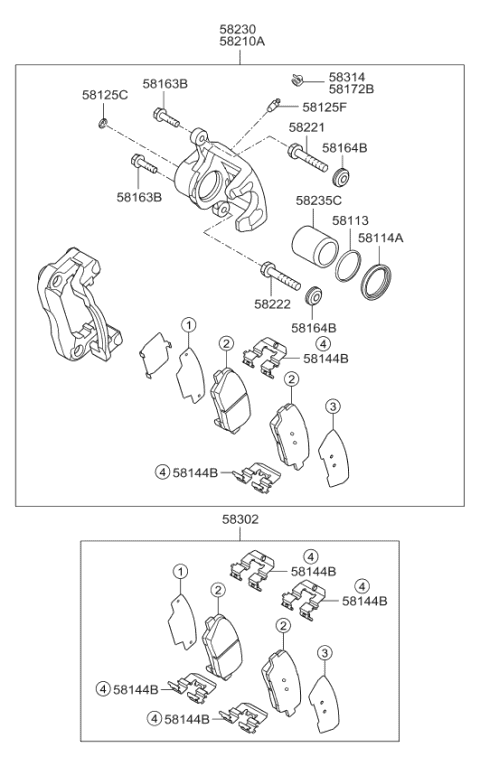 583022JA00 HYUNDAI/KIA/MOBIS Колодки тормозные (фото 4)