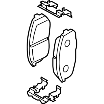 58101J9A10 HYUNDAI/KIA/MOBIS Комплект тормозных колодок c накладками (4шт) (фото 1)