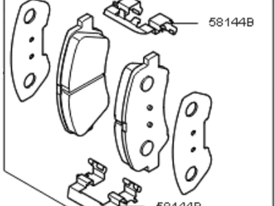 581011RA01 HYUNDAI/KIA/MOBIS Колодки тормозные передние 581011ra00 (фото 2)