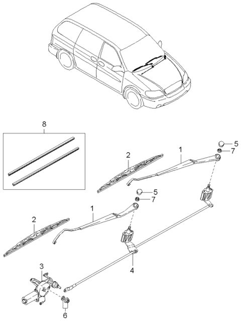 0K55267330 HYUNDAI/KIA/MOBIS Щетка стеклоочистителя kia (фото 3)