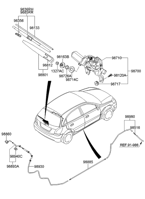 983601G000 HYUNDAI/KIA/MOBIS Щетка стеклоочистителя hyundai (фото 6)