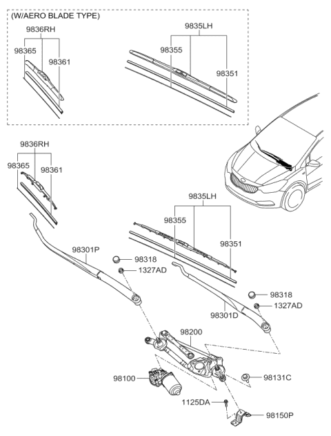 983603X000 HYUNDAI/KIA/MOBIS Щетка стеклоочистителя hyundai (фото 6)