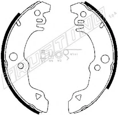 040.121K TRUSTING Тормозные колодки (фото 1)