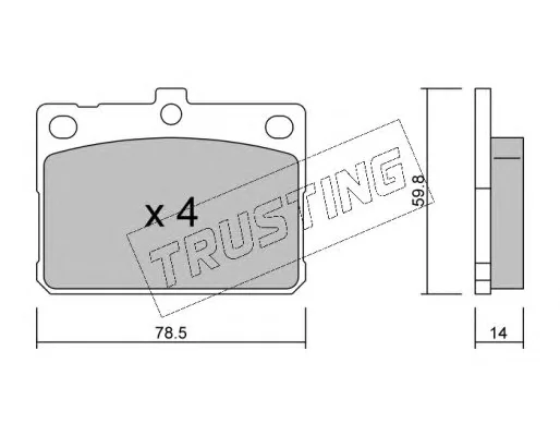 237.0 TRUSTING Тормозные колодки (фото 1)