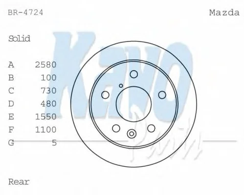 BR-4724 KAVO PARTS Тормозной диск (фото 1)