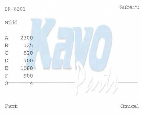 BR-8201 KAVO PARTS Тормозной диск (фото 1)