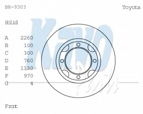 BR-9303 KAVO PARTS Тормозной диск (фото 1)