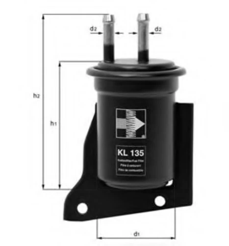 KL 135 KNECHT/MAHLE Топливный фильтр (фото 3)