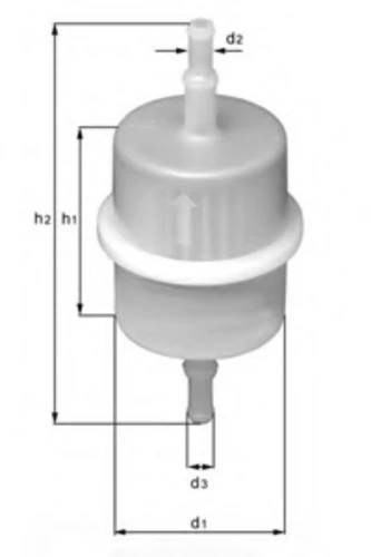 KL12 KNECHT/MAHLE Фильтр топливный mb w123 2.5/2.8 76-85, subaru leone 1.8 80-84 (фото 1)