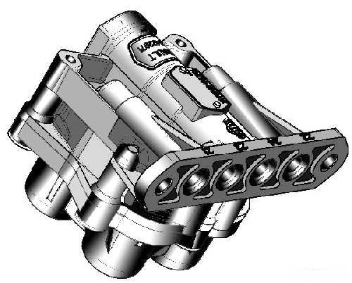 AE4605 KNORR-BREMSE 4-х контурный защитный клапан rvi premium,kerax (фото 1)