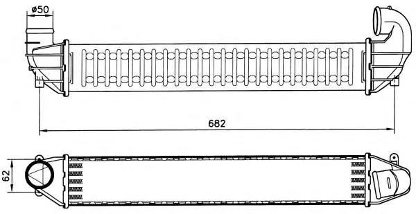 30139 NRF Интеркулер (радиатор интеркулера) (фото 1)