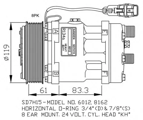 32707G NRF Компрессор кондиционера (фото 1)