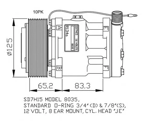 32766G NRF Компрессор кондиционера (фото 1)
