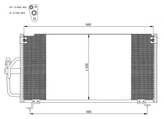 35358 NRF Радиатор кондиционера (фото 1)