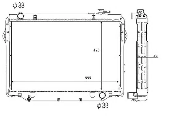 58635 NRF Радиатор охлаждения двигателя (фото 1)