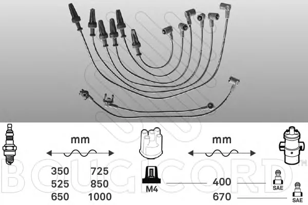 1417 BOUGICORD Высоковольтные провода (комплект проводов зажигания) (фото 1)