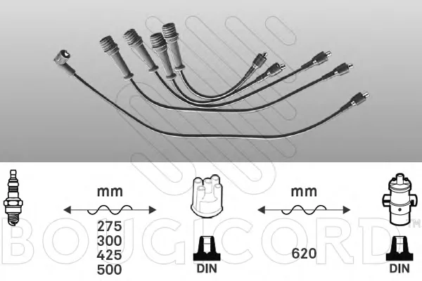 3175 BOUGICORD Высоковольтные провода (комплект проводов зажигания) (фото 1)